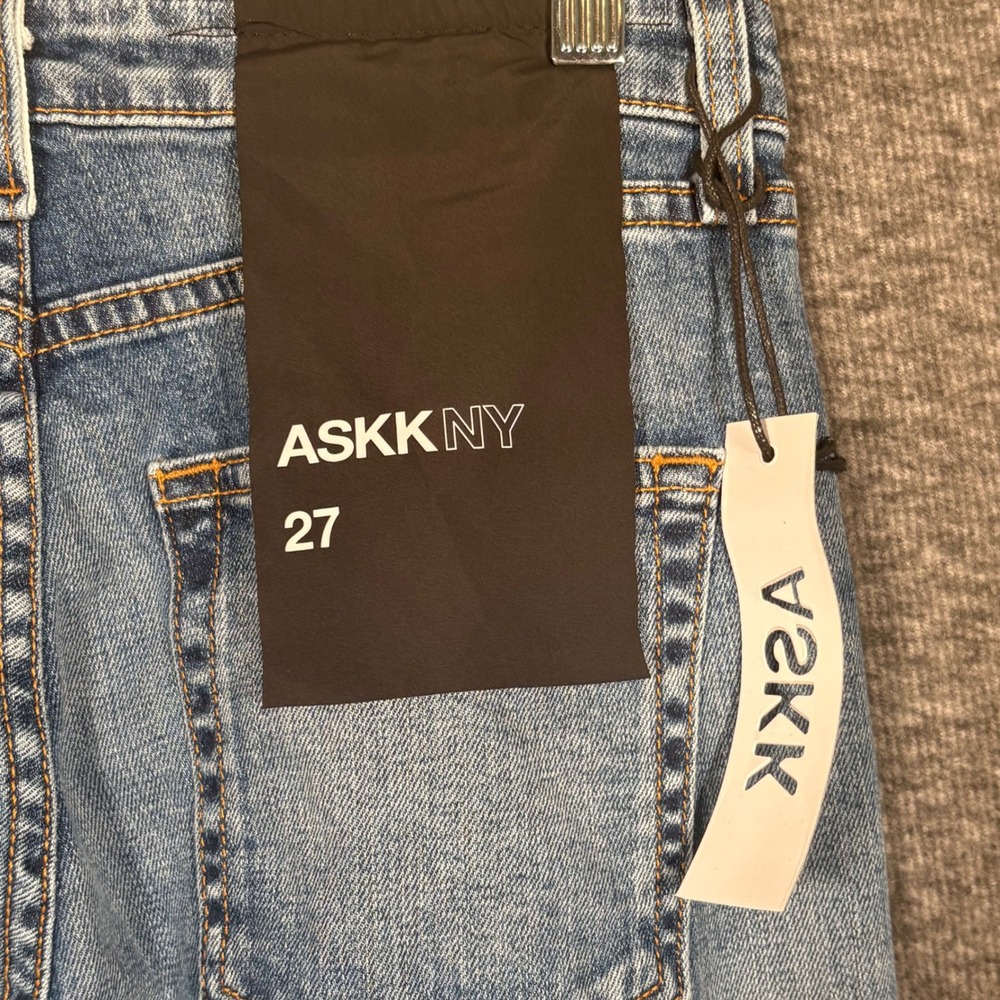 ASKK NY Juniper Tracker Wide Leg High Rise Jeans Womens Size 27 - Picture 10 of 13